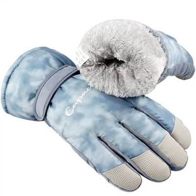 다섯 손가락 양털 안감 스키 장갑